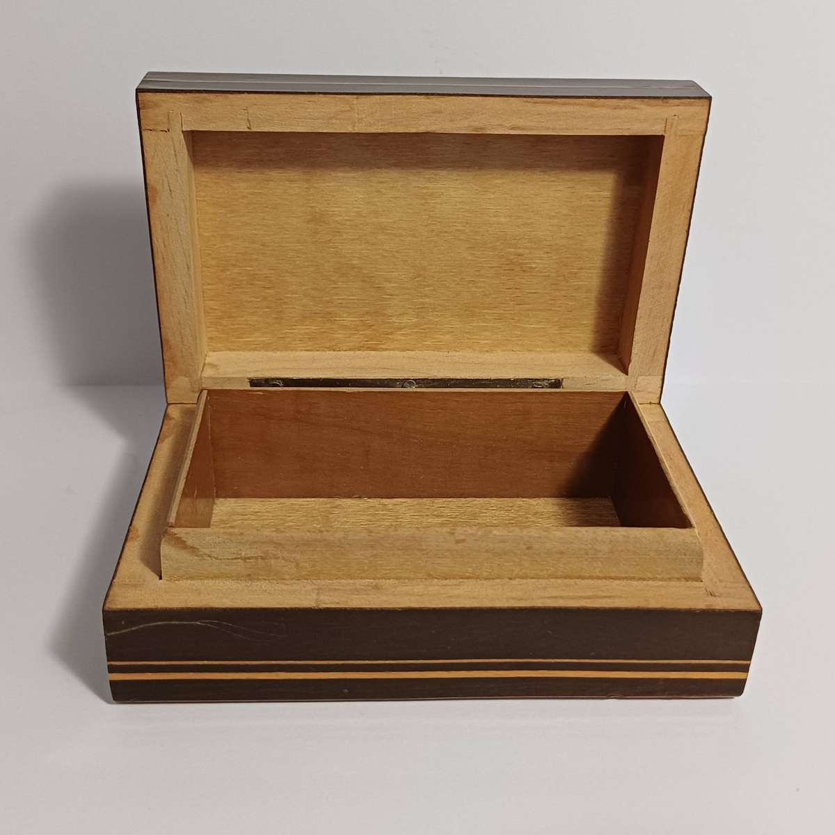 Italian Marquetry Wood Box - Flat Lid Cigarette/Trinket box