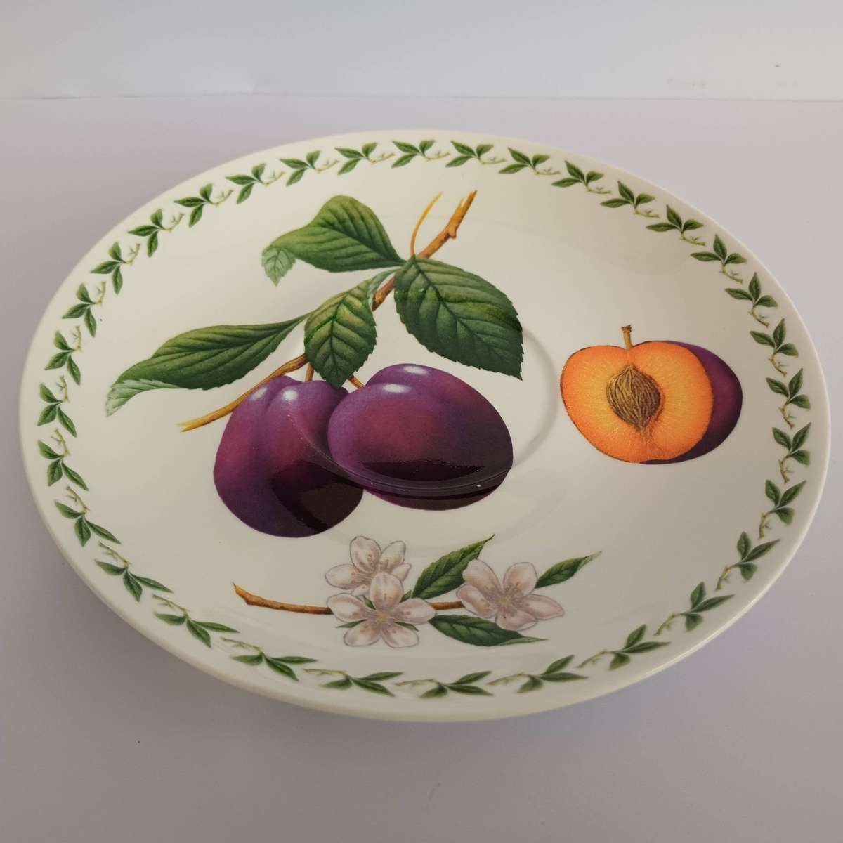 Vintage Maxwell & Williams Orchard Fruits Tea/Coffee Cup & Saucer - Plum Design - Excellent Cond.