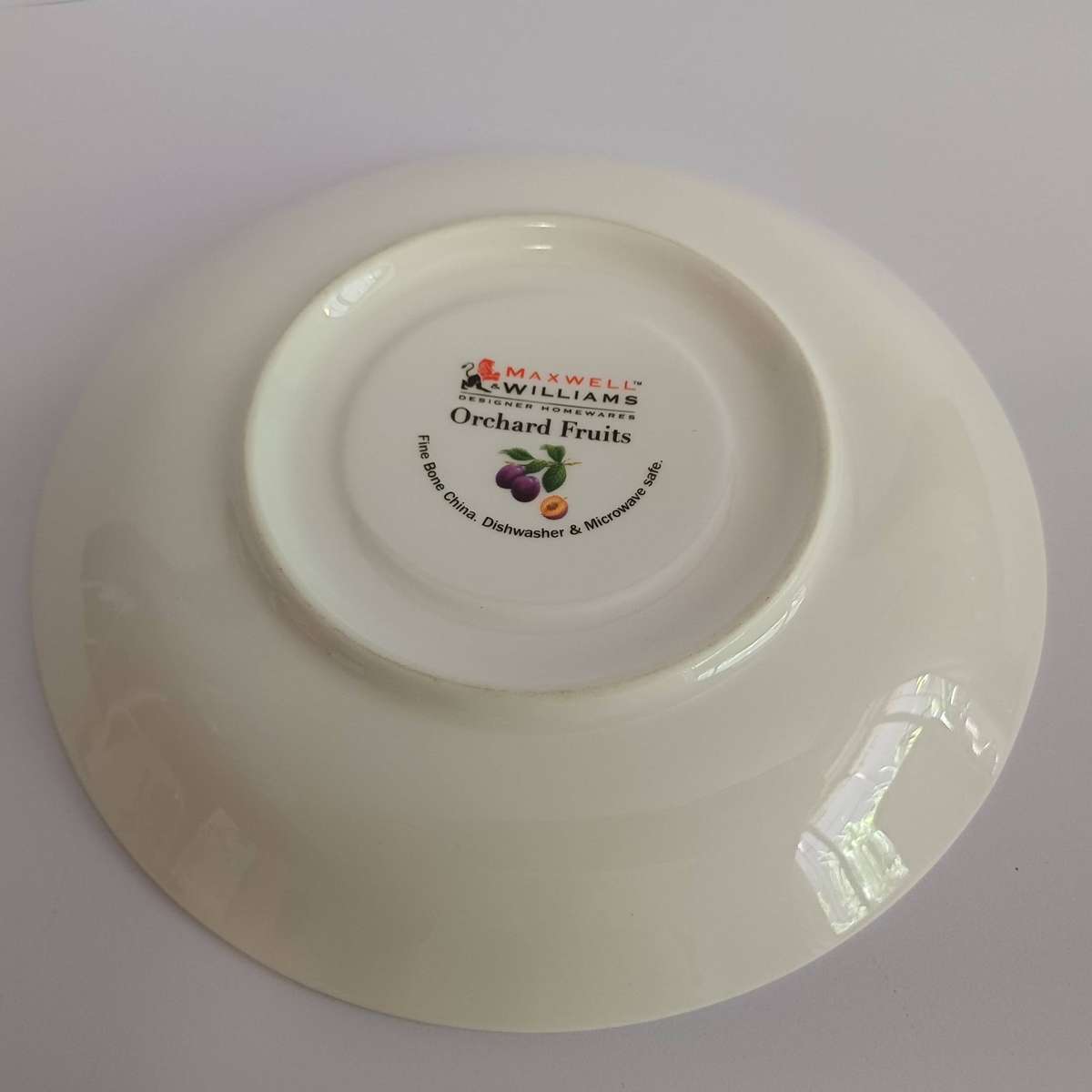 Vintage Maxwell & Williams Orchard Fruits Tea/Coffee Cup & Saucer - Plum Design - Excellent Cond.