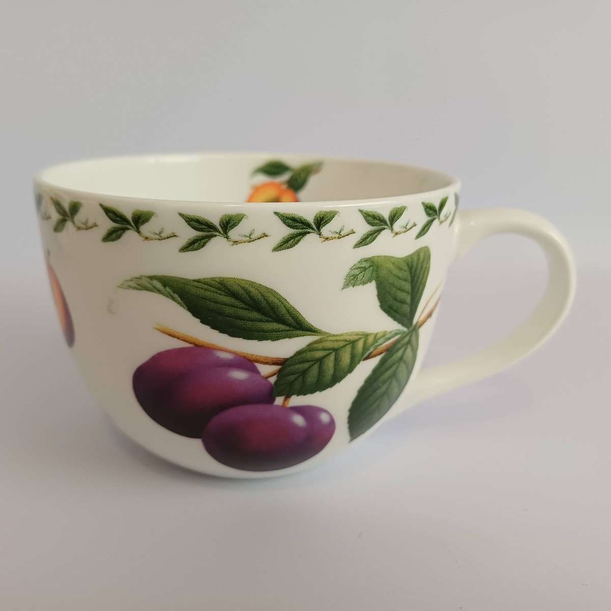 Vintage Maxwell & Williams Orchard Fruits Tea/Coffee Cup & Saucer - Plum Design - Excellent Cond.