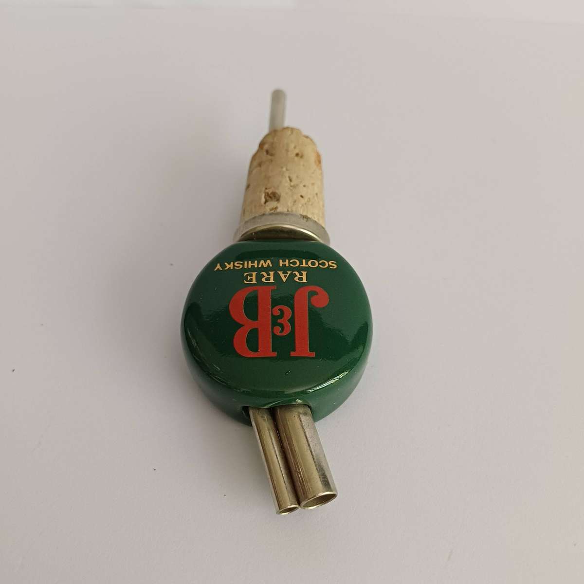 1960's OLD ADVERTISING PORCELAIN J&B SCOTCH WHISKY STOPPER POURER ENGLAND
