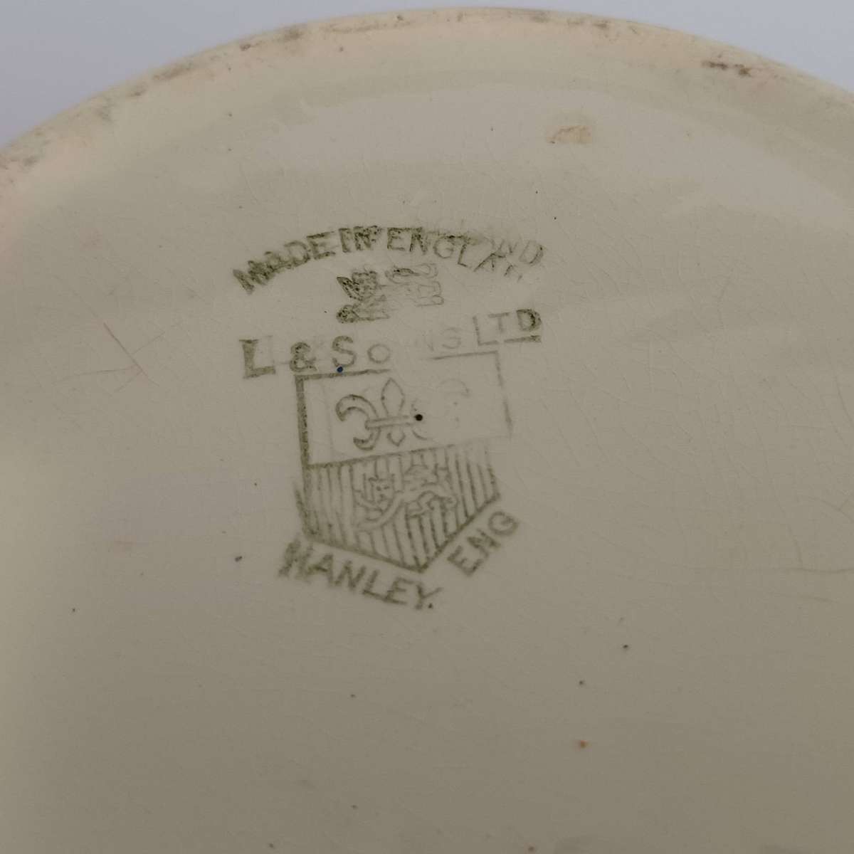 Antique Lancaster & Sons (Hanley) Shallow Jam/Honey Pot with EPNS Lid - c. 1920s Art Deco