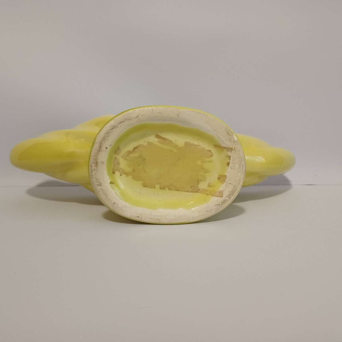  Mid-Century Yellow Fish Tail / Scallop Shell Planter / Vase 