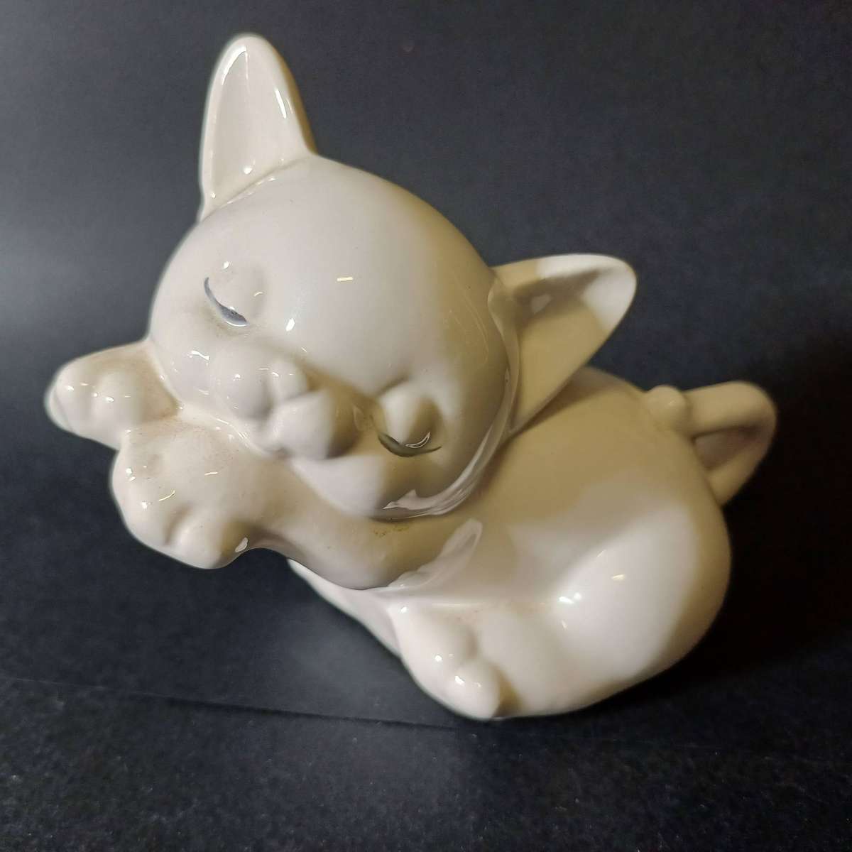 Adorable Ceramic Napping Puppy & Kitten Salt & Pepper Shakers UNUSED!
