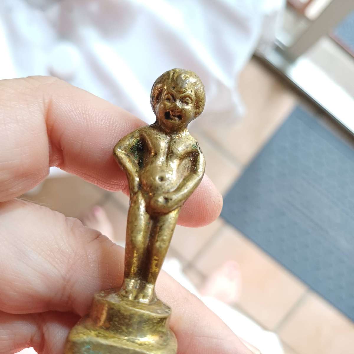  Solid Brass Manneken Pis Bottle Opener  Heavy-Duty Vintage Barware