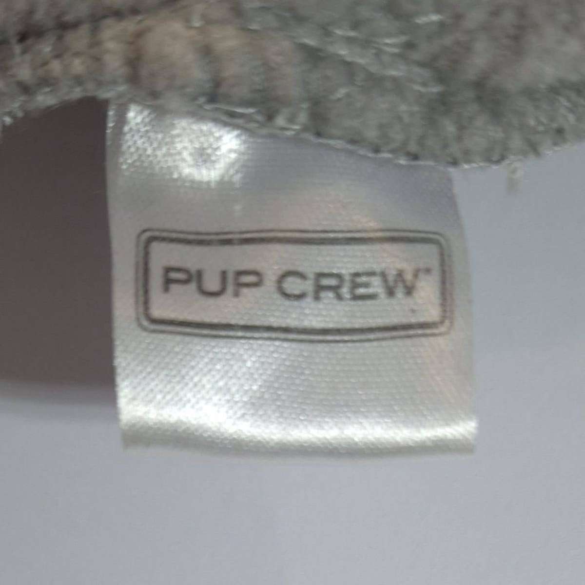 Pup Crew Dog Jersey / hooded sweater, Grey, Size LARGE, Like New