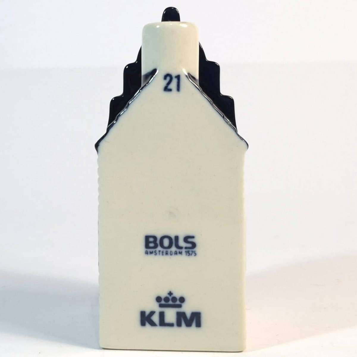 KLM DELFT BLUE MINIATURE CANAL HOUSE NO. 21 - BOLS DISTILLERIES