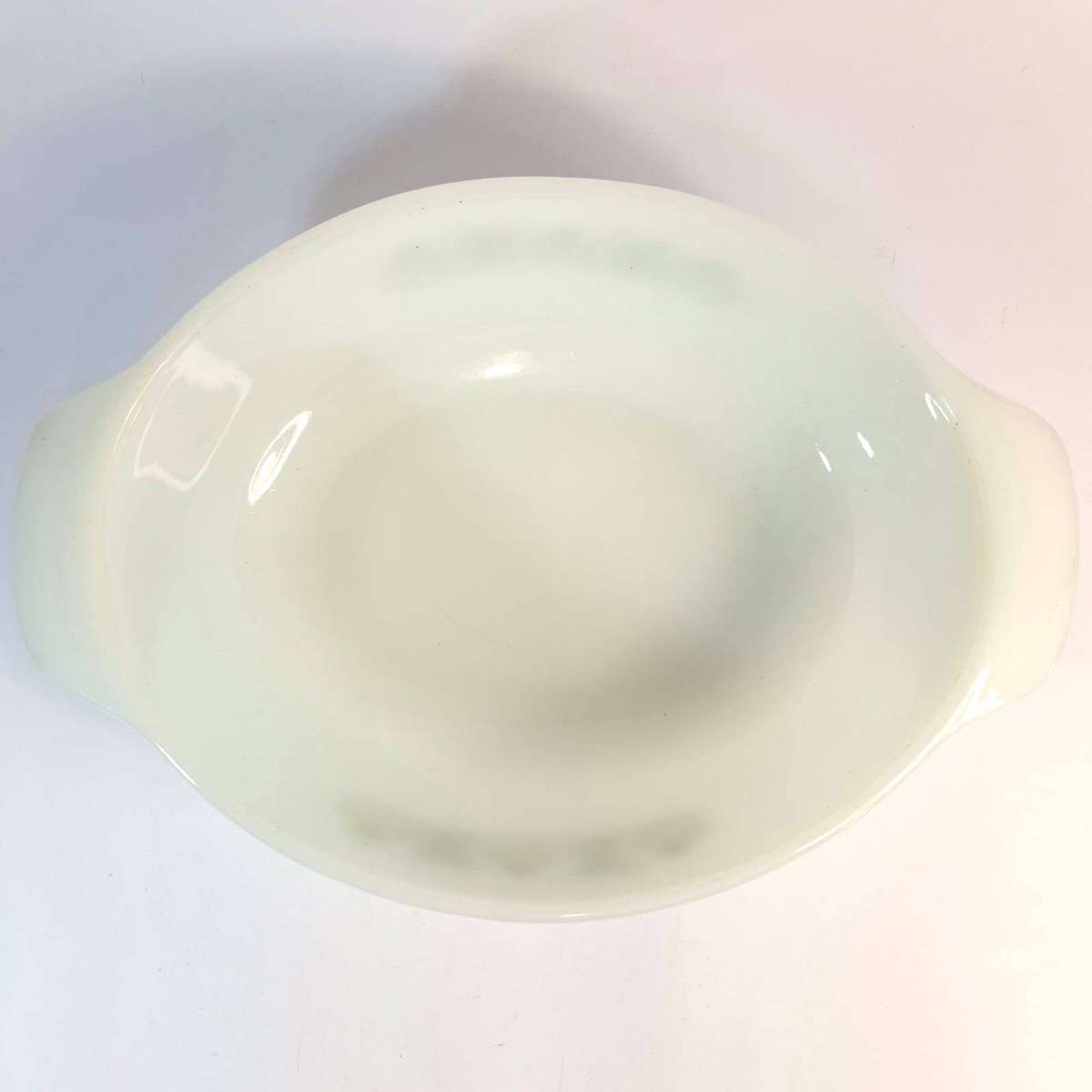 ANCHOR HOCKING FIRE-KING GREEN MEADOW OVAL CASSEROLE DISH