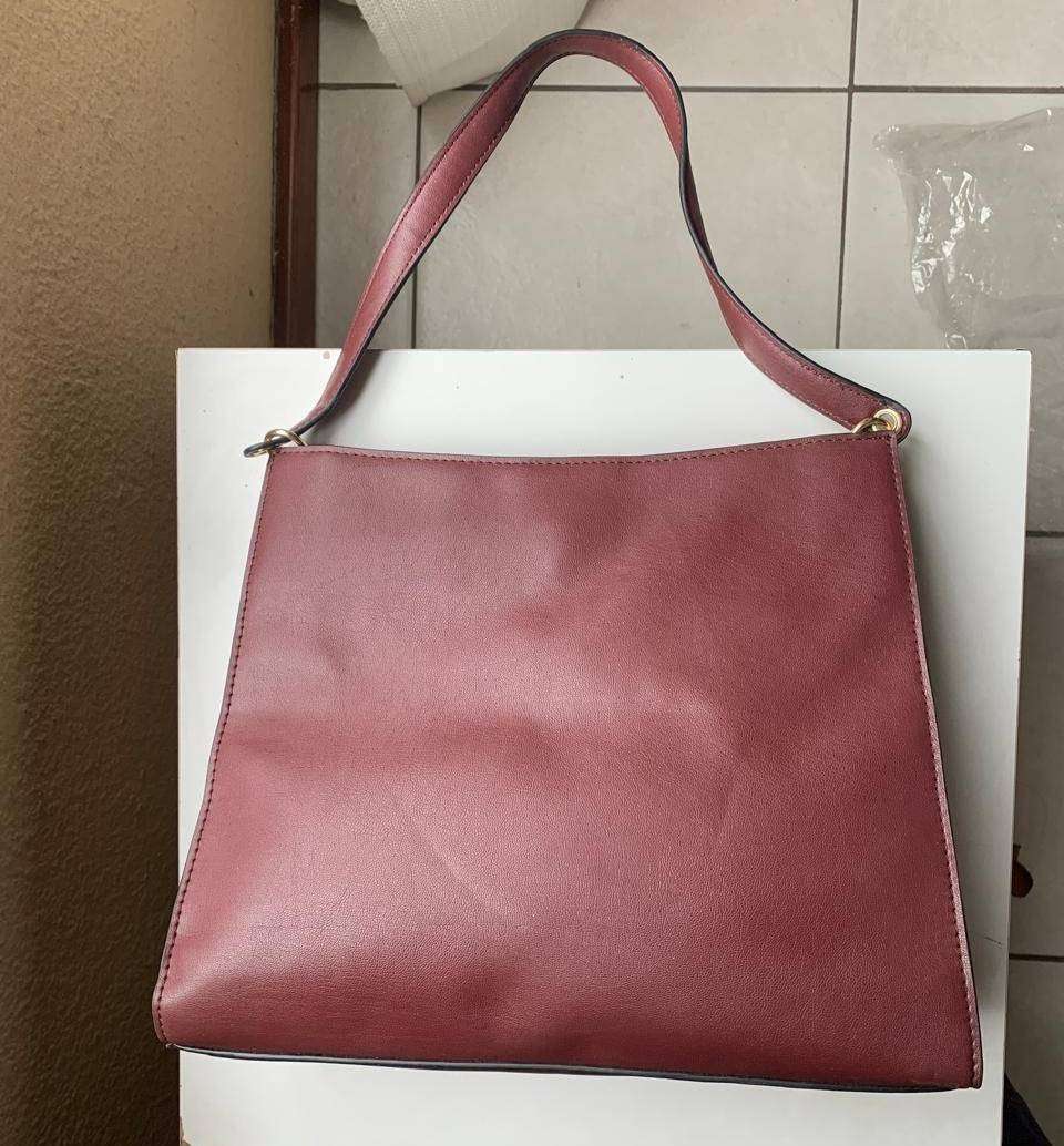 Burgundy Multi-Compartment Work Tote