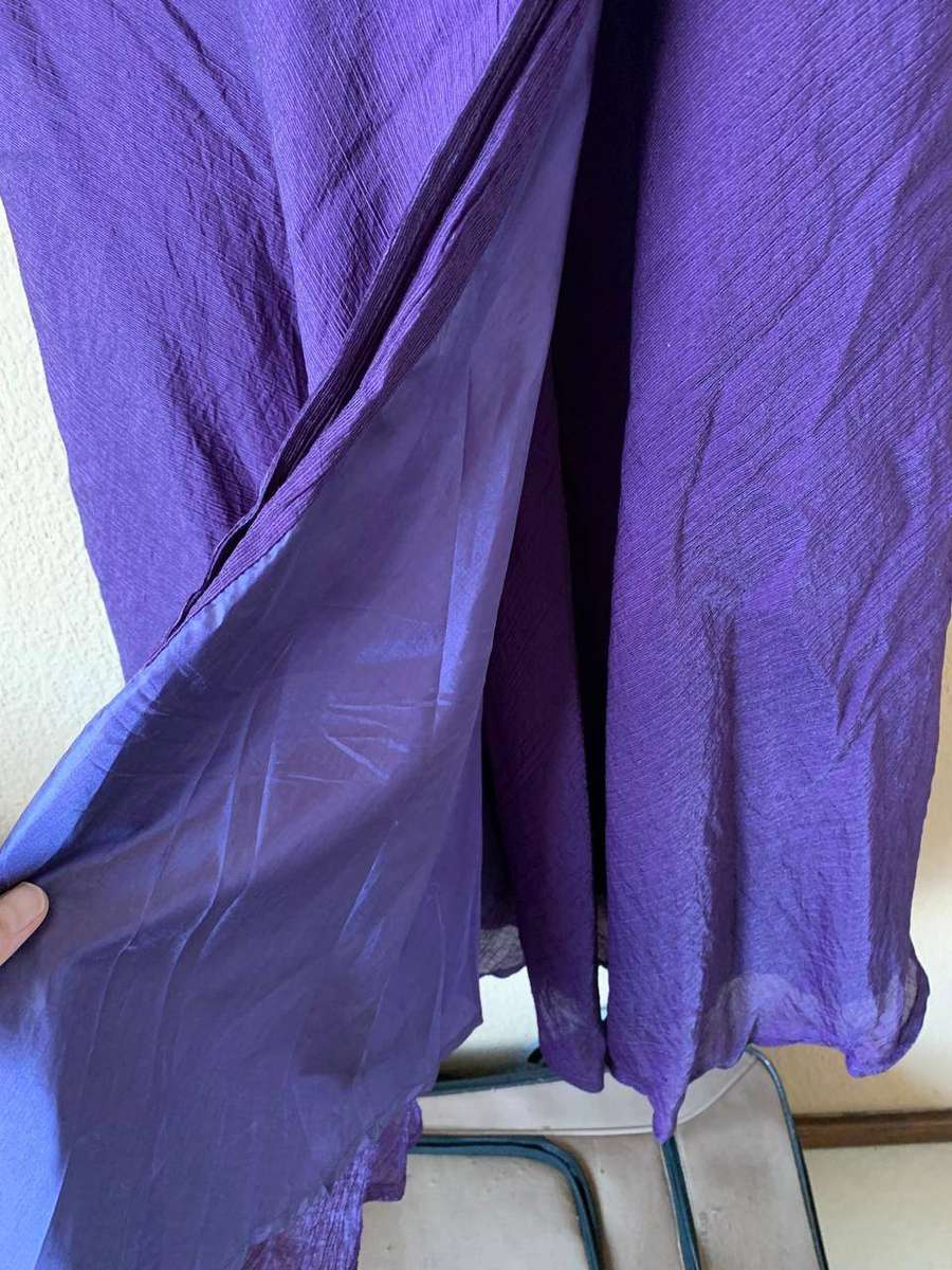Purple Whisper Slit Dress Lined Size 36/38