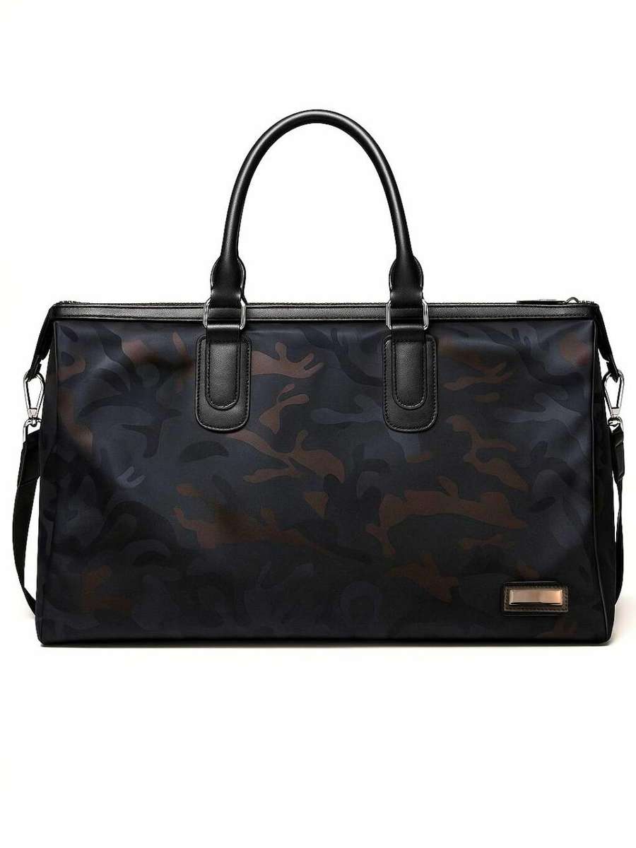 Large Black Camo Tote Duffel  Perfect for Gym, Travel, or Weekend Trips