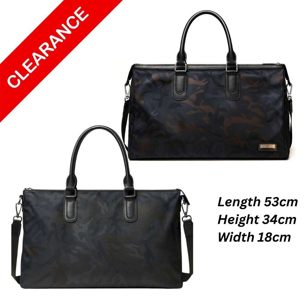 Large Black Camo Tote Duffel  Perfect for Gym, Travel, or Weekend Trips