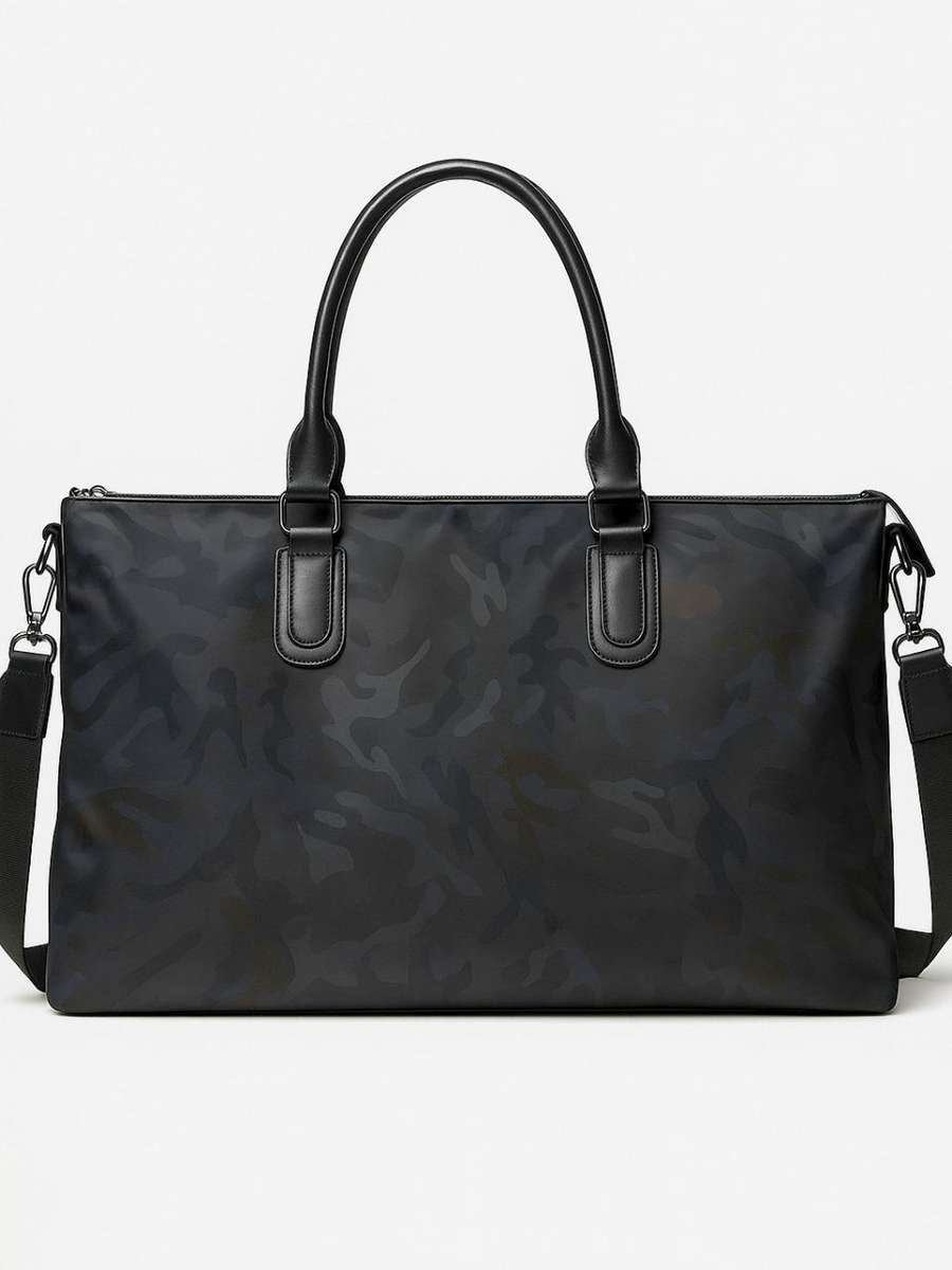 Large Black Camo Tote Duffel  Perfect for Gym, Travel, or Weekend Trips