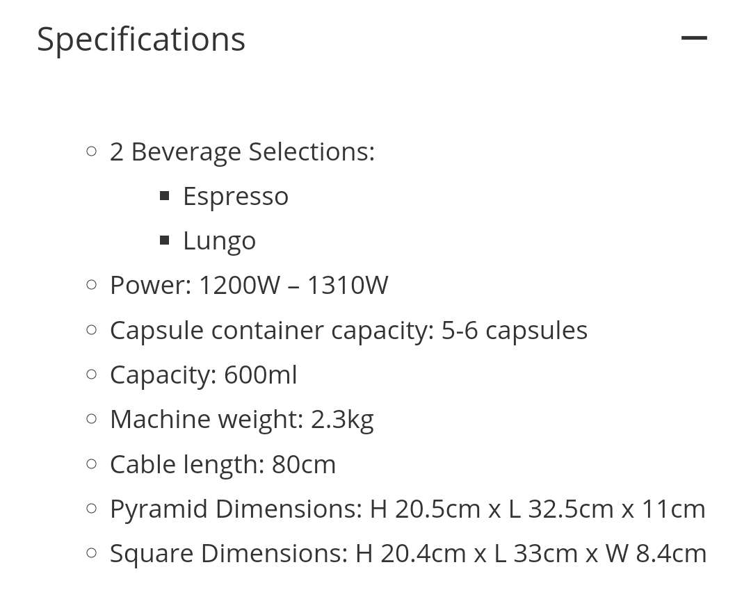 Nespresso Essenza Mini Coffee Machine