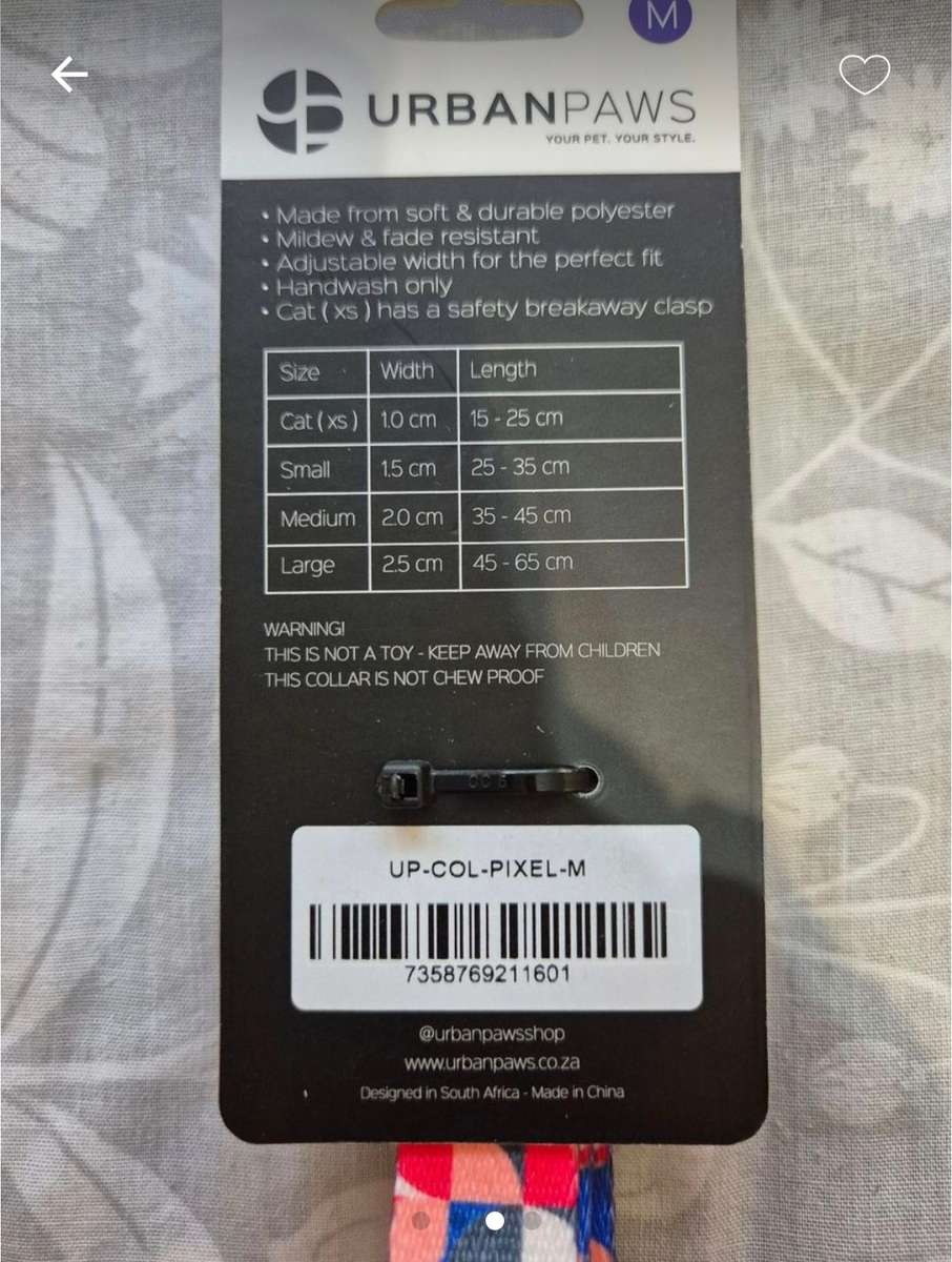 Urban Paws Dog Collars (x2)