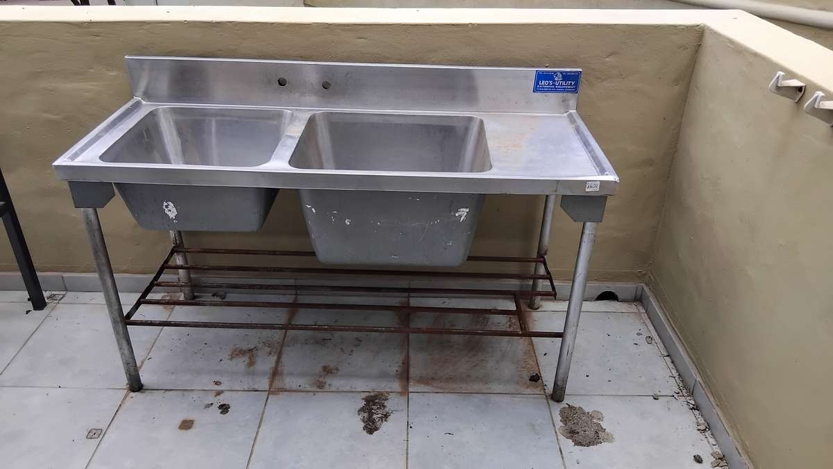 Galvanised Double Kitchen Sink