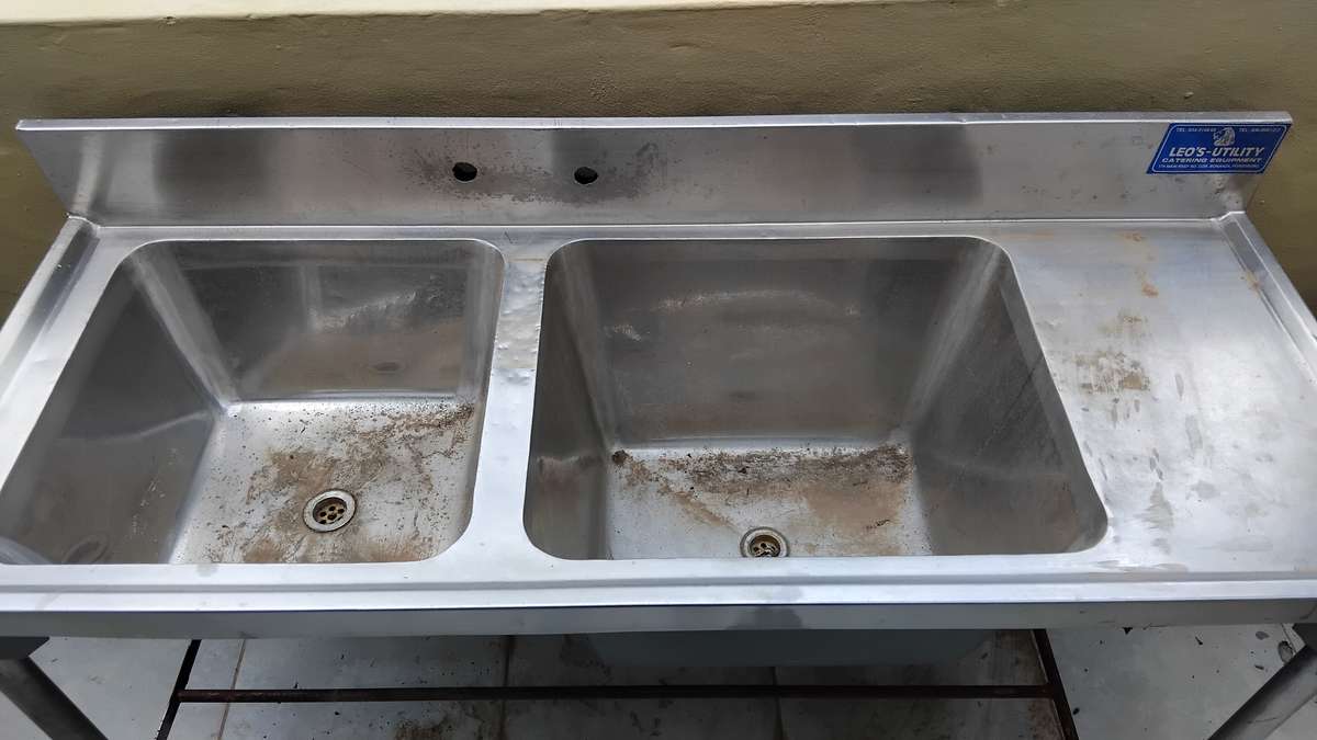 Galvanised Double Kitchen Sink