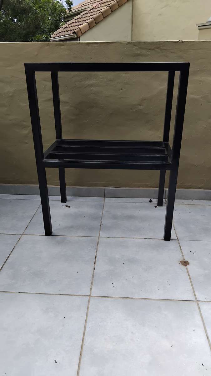 Large Black Galvanised Steel Table
