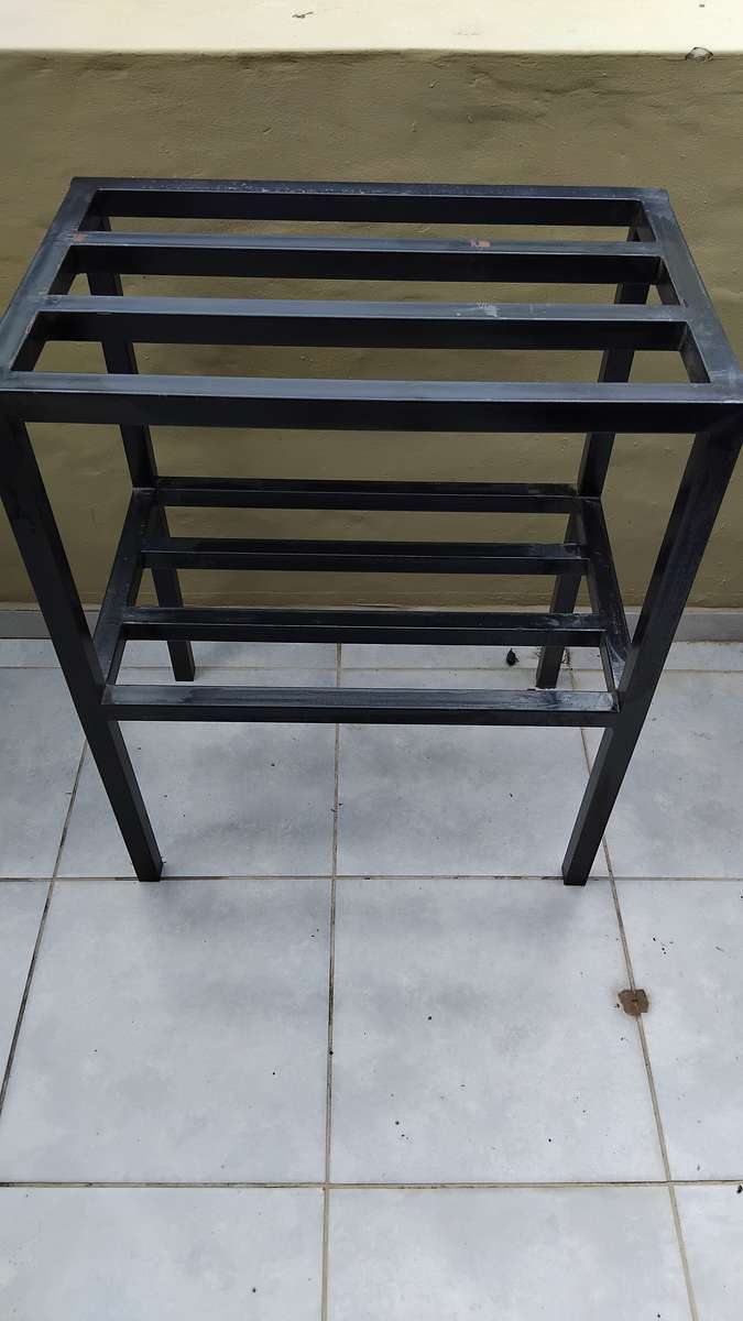 Large Black Galvanised Steel Table