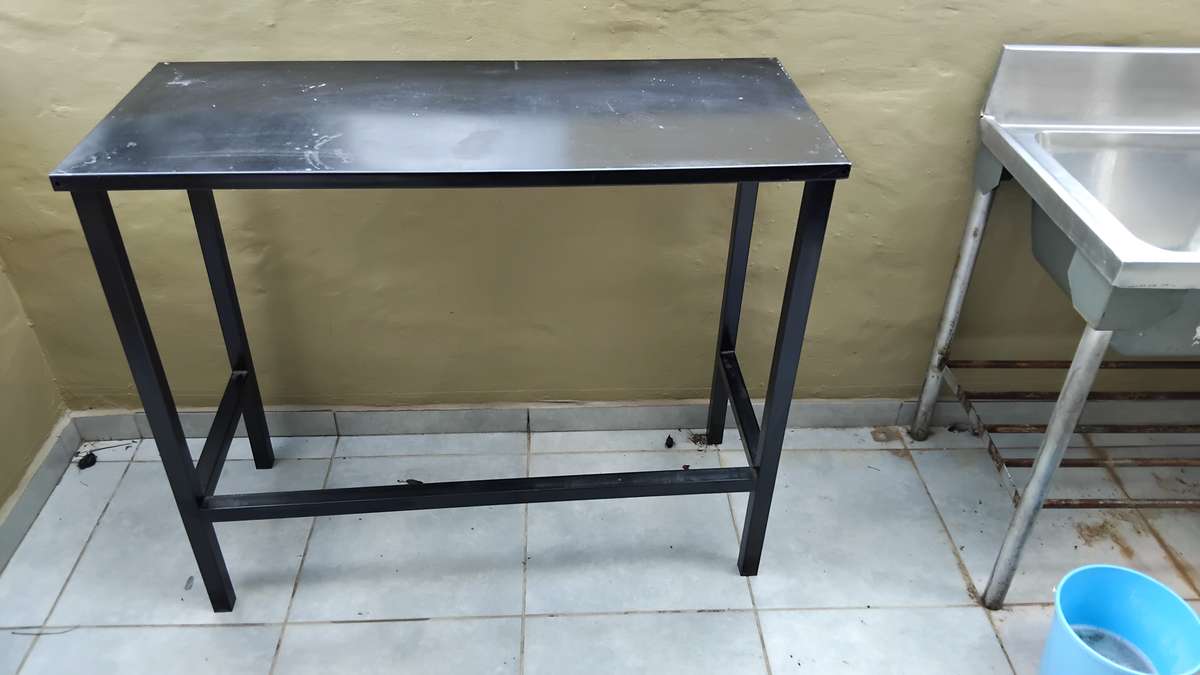 Multipurpose Black Galvanised Steel Table
