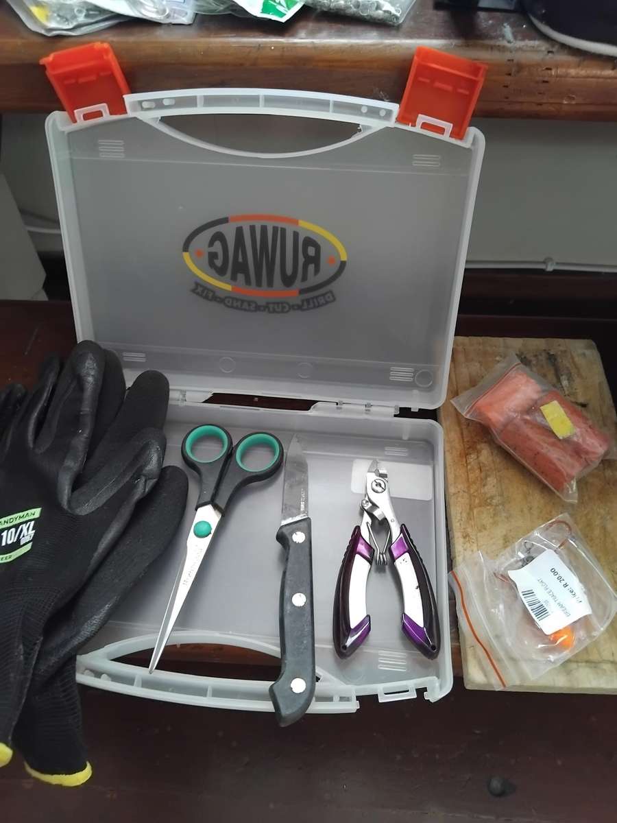 Fishing Tackle + Box + Glasses