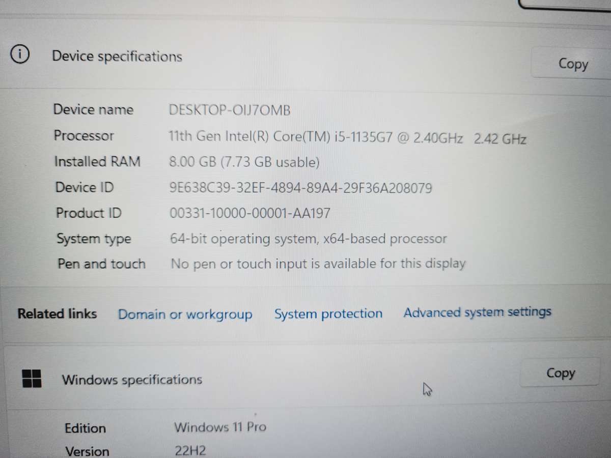 HP ProBook - i5 11th gen - 8gb - 256gb