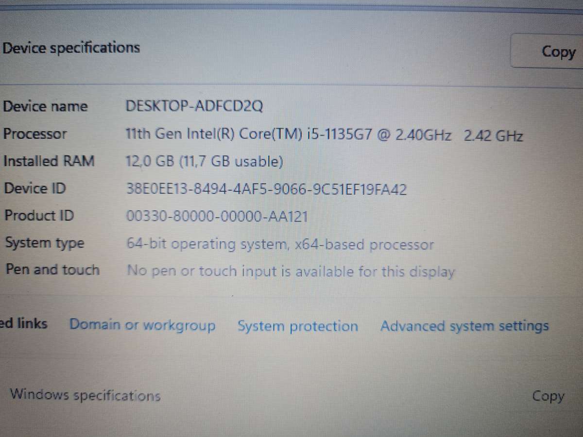 HP Probook 450 g8 - i5 11th gen - 12gb - 256gb ssd