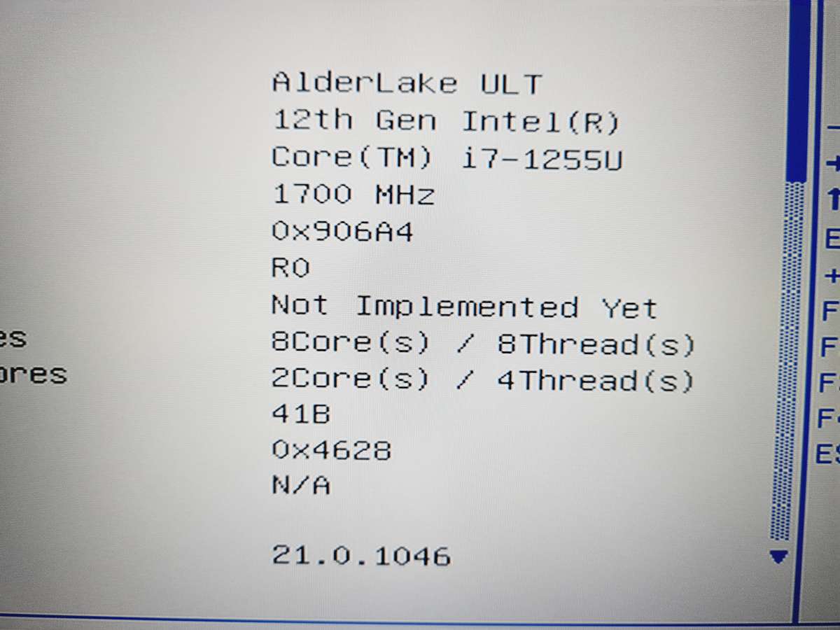 Laptop - i7 12th gen - 8gb - 512gb nVme