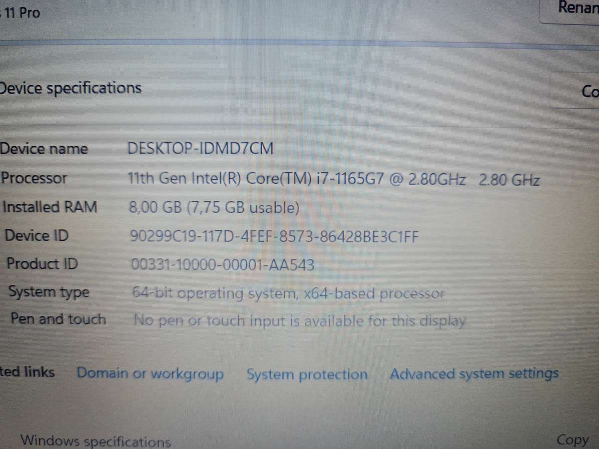 HP 15 - i7 11th gen - 8gb ram - 512gb nVme + 1tb hdd