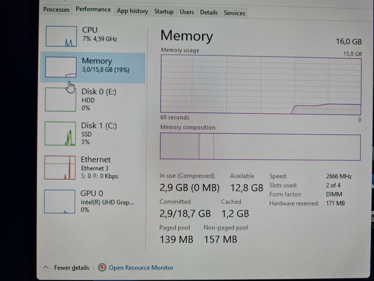 Tower - i7 10th + 16gb ram + 128gn ssd + 1tb hdd
