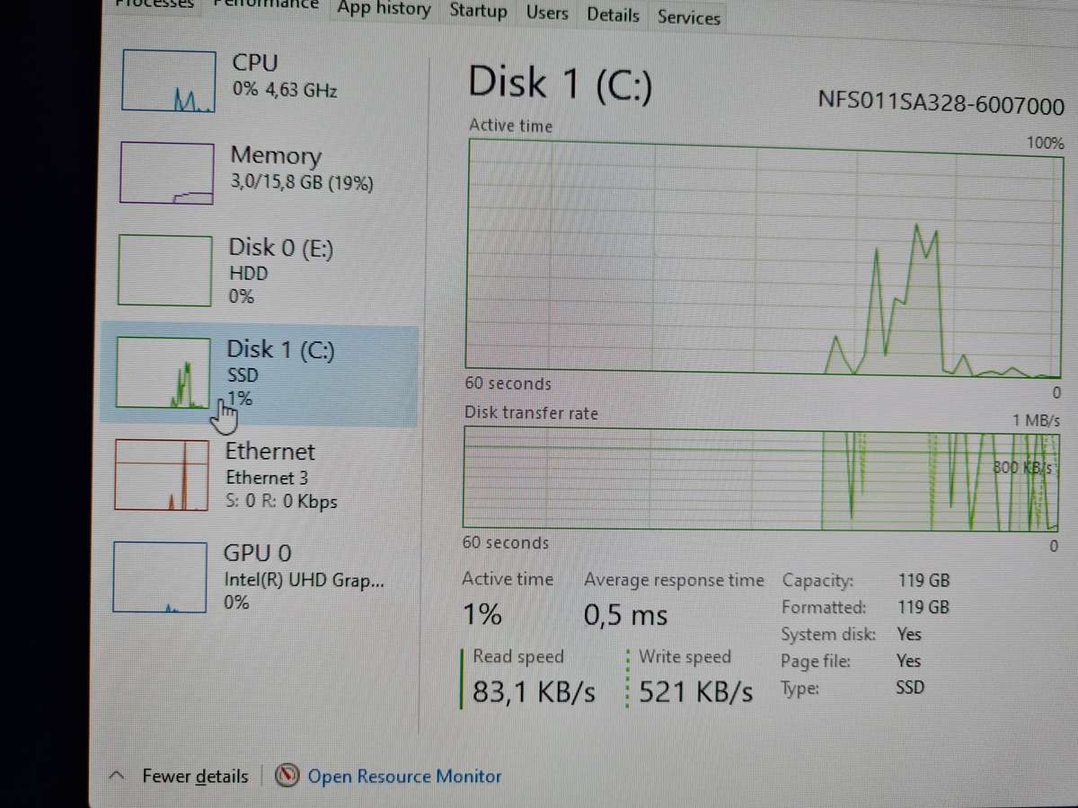 Tower - i7 10th + 16gb ram + 128gn ssd + 1tb hdd