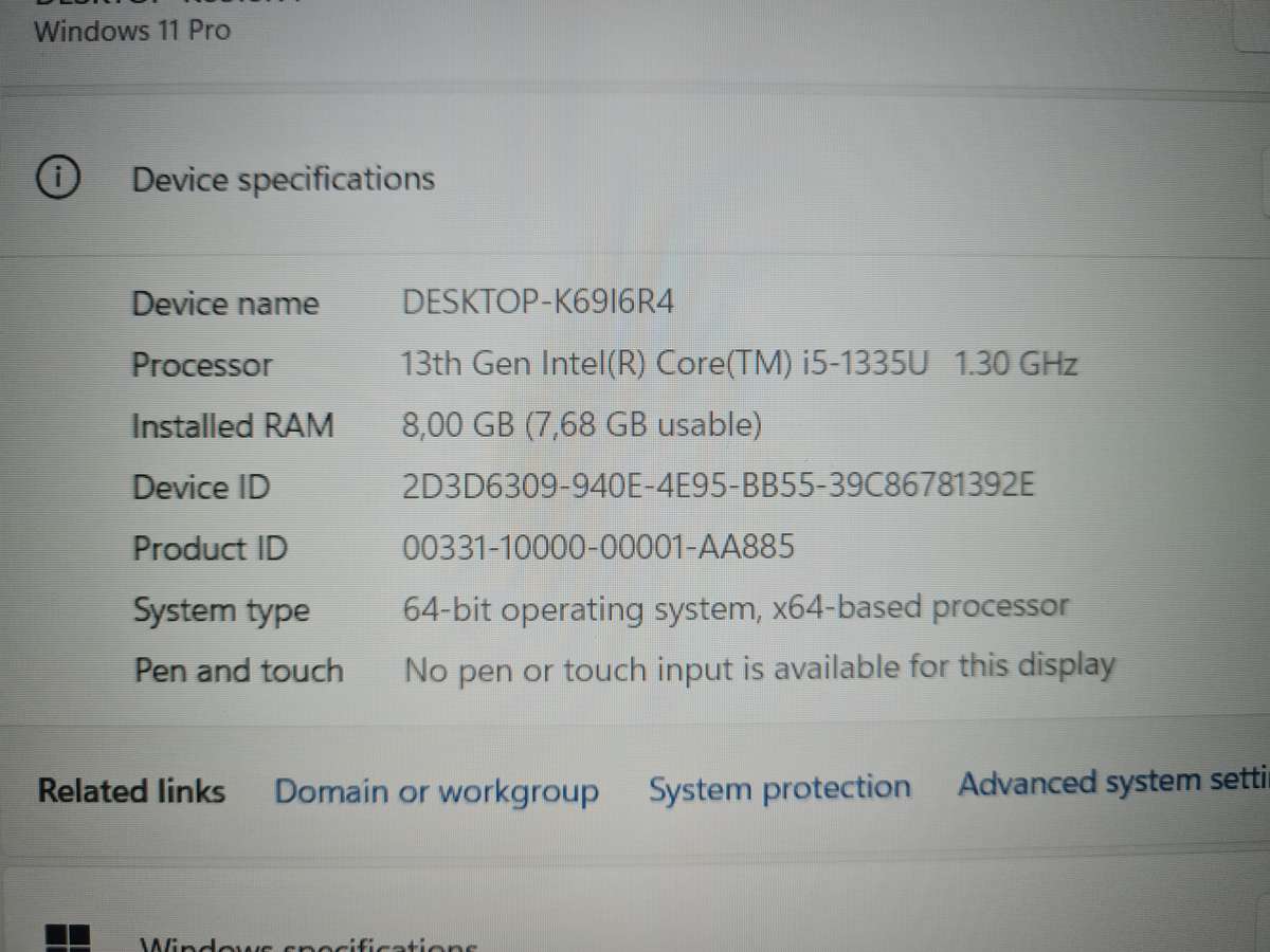 2023 ThinkPad - i5 13th gen - 8gb - 512gb