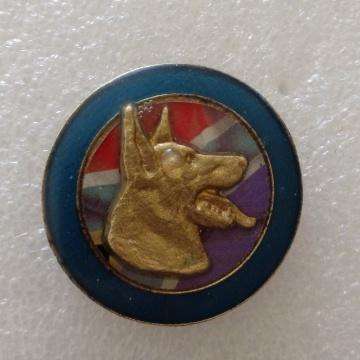 S.A Dog Handlers Badge With New S.A Flag In Background - Pins Intact