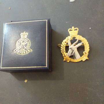 SADF Veteren Badge - Gold Plated - In Box - See Photo's