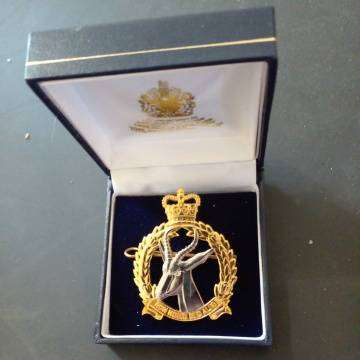 SADF Veteren Badge - Gold Plated - In Box - See Photo's