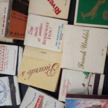 Advertising Match Boxes Over 40 Years Old With Original Matches - See Photo's