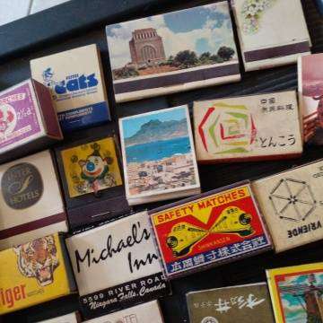 Advertising Match Boxes Over 40 Years Old With Original Matches - See Photo's