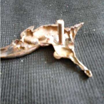 SAAF 2nd World War Helmet Plate - Missing Base - Screw At Back Intact - Very Scarce Item
