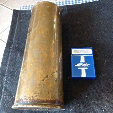 Second World War 25 Pounder Brass Shell
