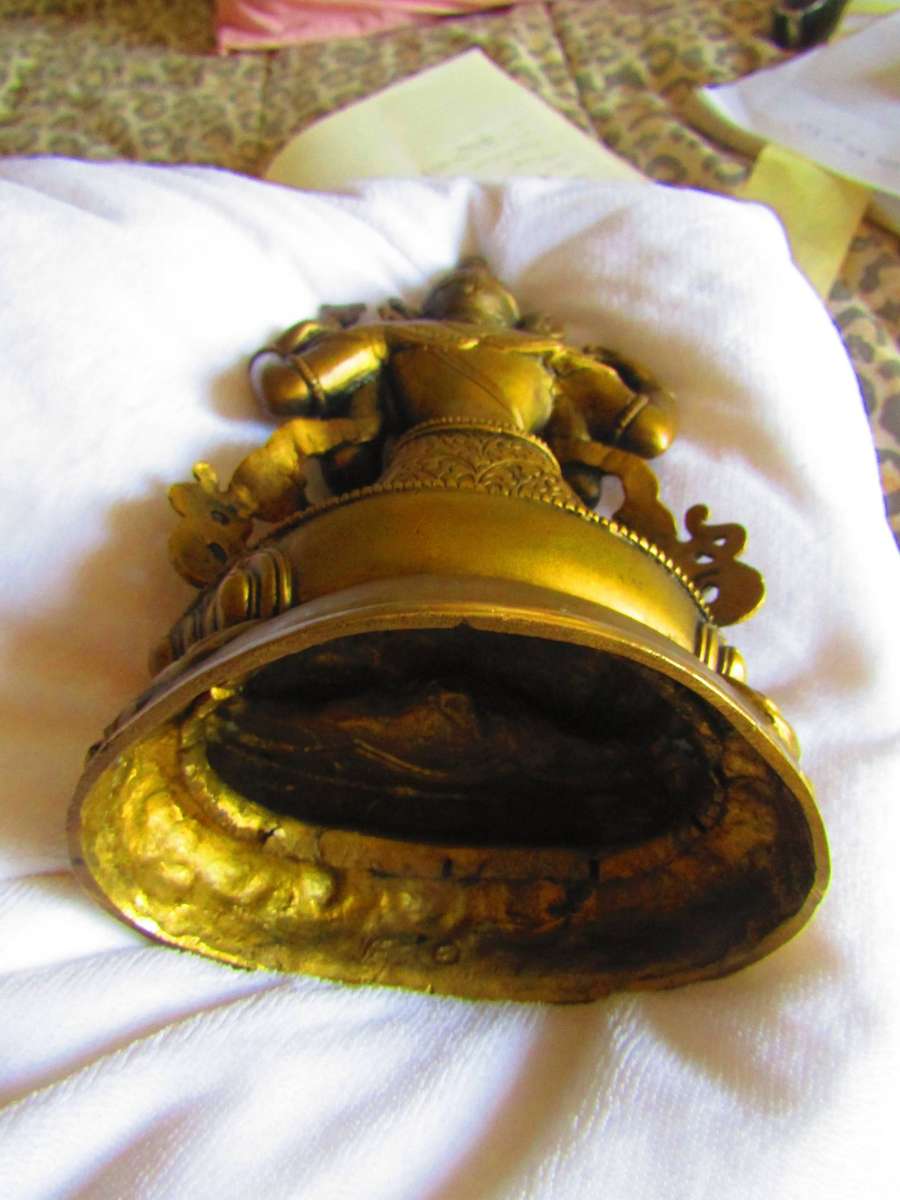 Old Tibetan Brass Buddhism 4 arms REDUCED