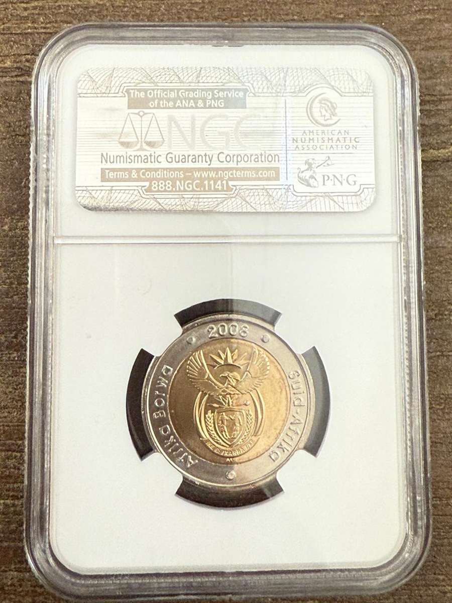 Mandela 90th Birthday R5 - NGC Colour label *** MS67 - High grade