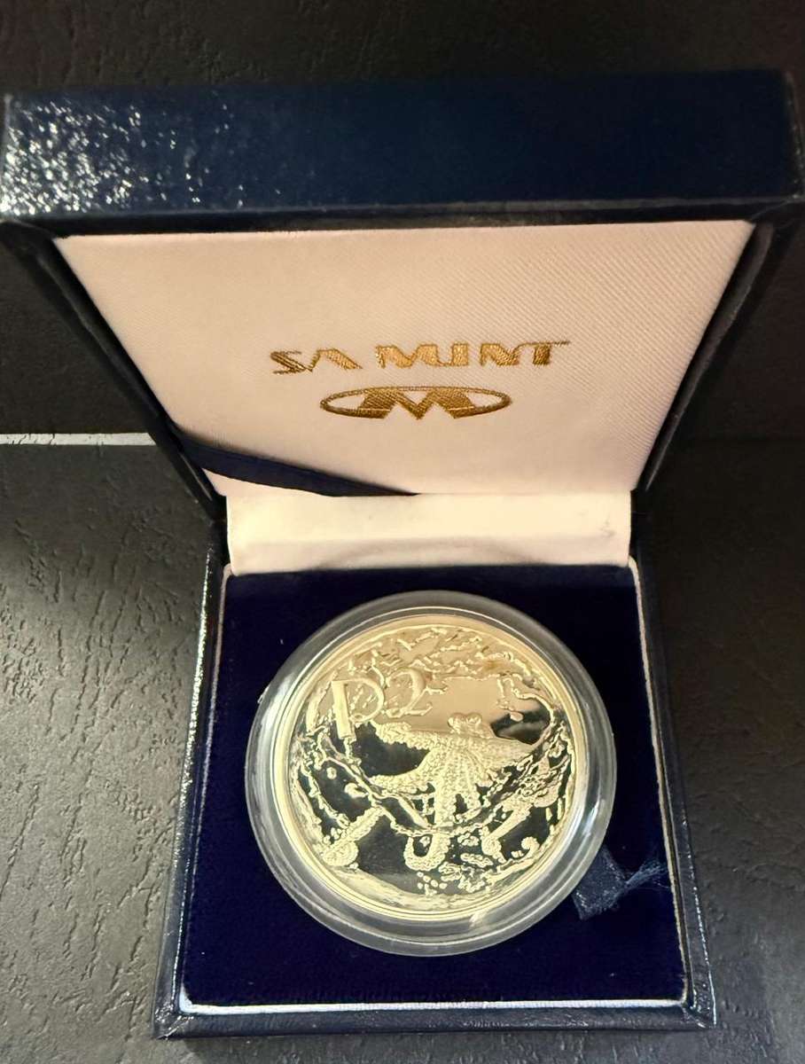 SILVER 1 OUNCE - Silver Proof R2 - The Common Octopus - Mintage 3344