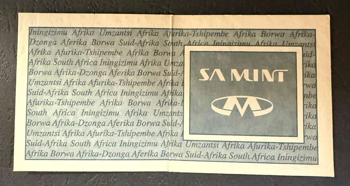 SILVER 1 OUNCE - 1996 Silver Proof R2 Bafana Bafana Cup- Mintage 2690 -with COA in original SAM box