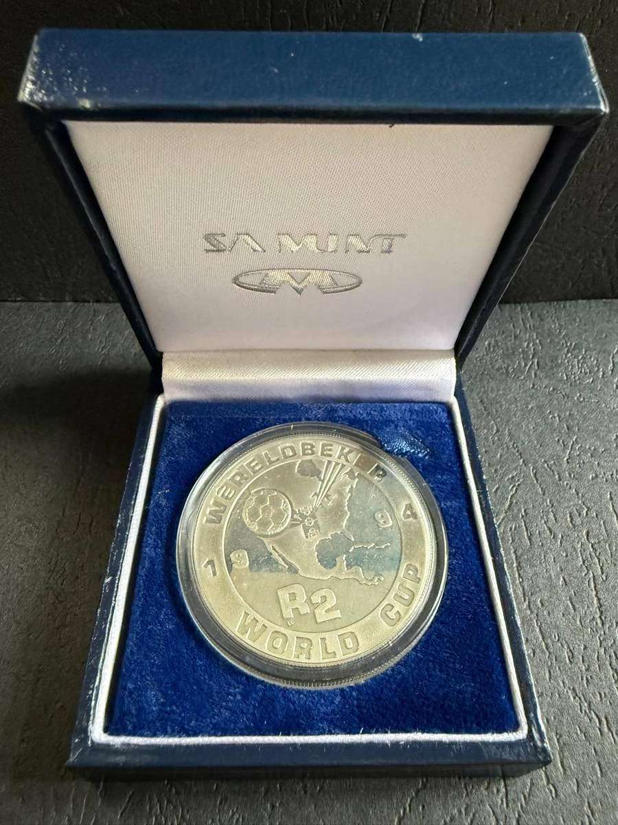 SILVER 1 OUNCE - 1994 Silver Proof R2 Soccer World Cup - Mintage 3210