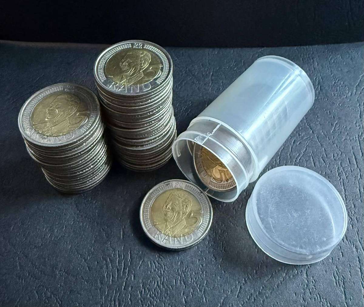 Mandela 90th birthday coins (circulated)  price per each, minimum 10, in coin tube