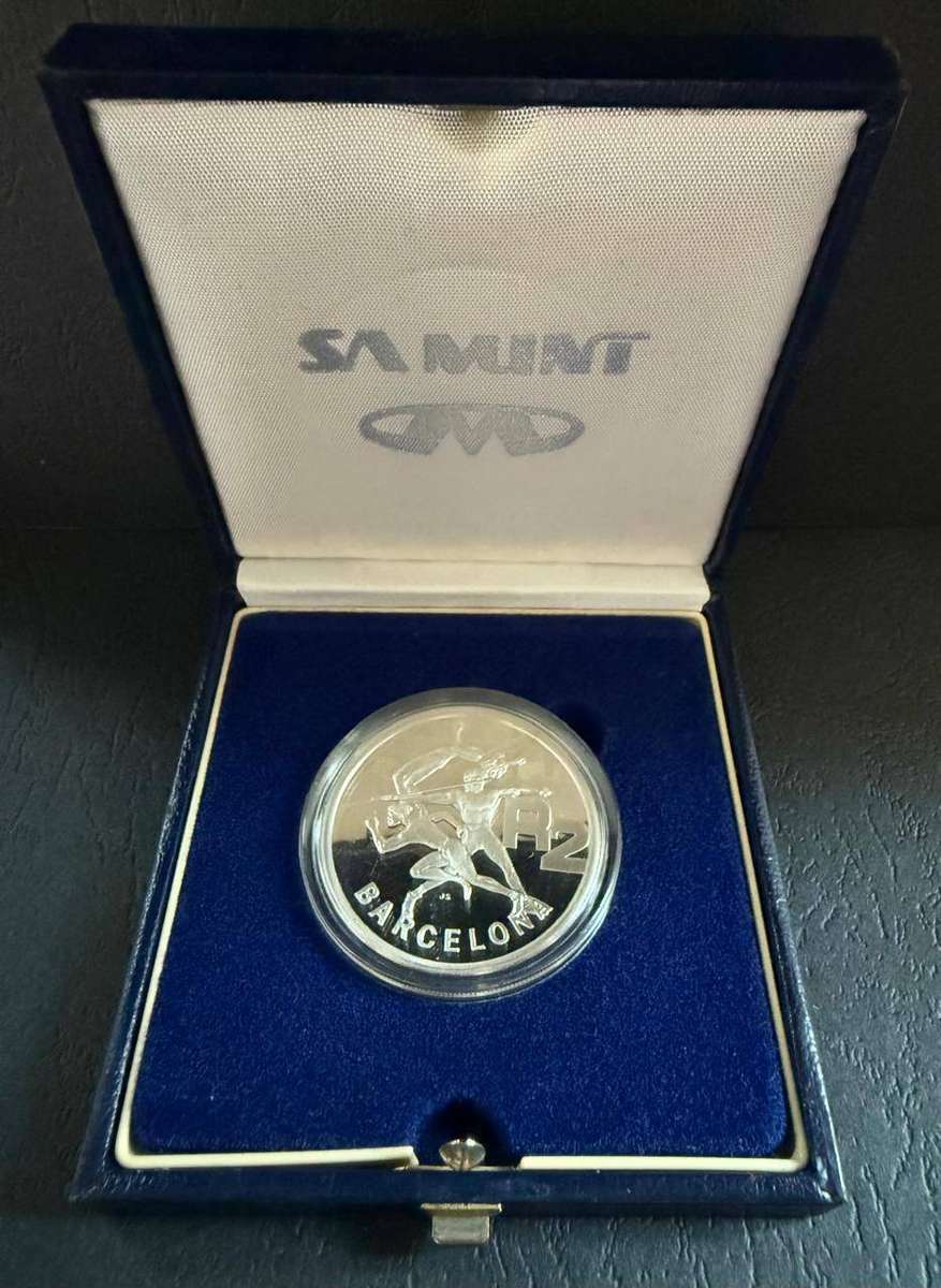 SILVER 1 OUNCE - Silver Proof R2 Barcelona Olympics - Mintage 14853