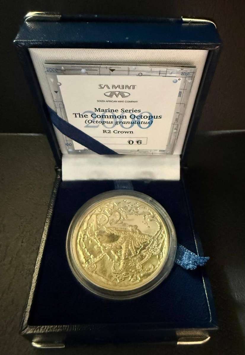 SILVER 1 OUNCE - Silver Proof R2 - The Common Octopus - Mintage 3344 - with COA