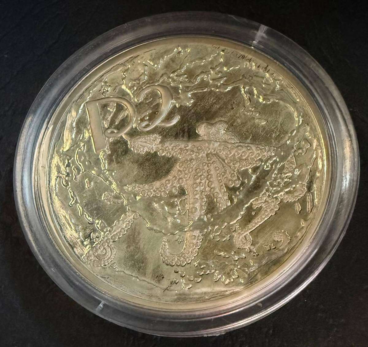 SILVER 1 OUNCE - Silver Proof R2 - The Common Octopus - Mintage 3344 - with COA