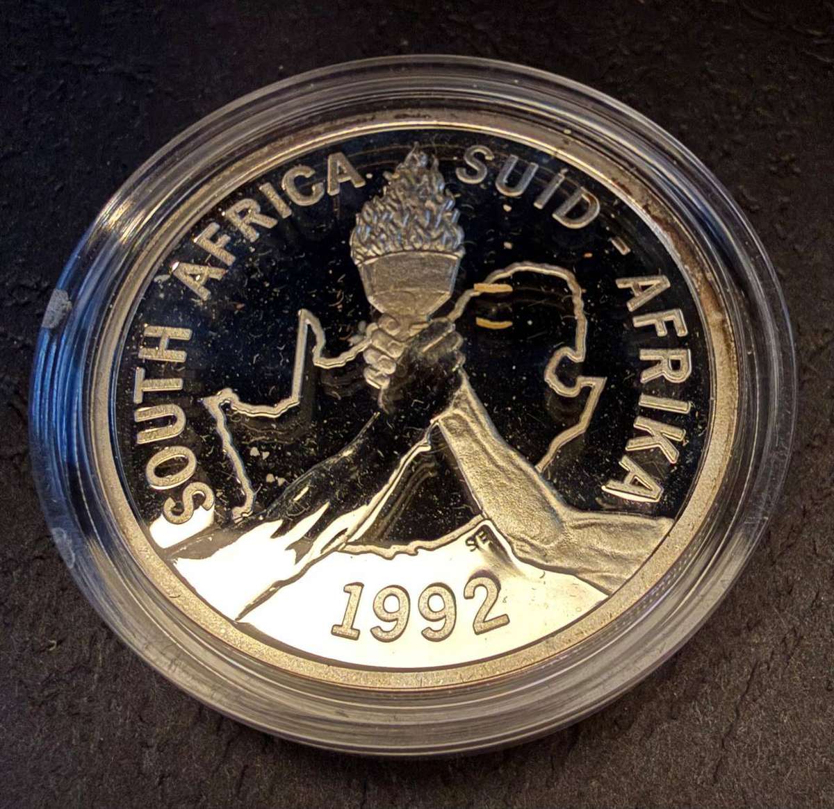 SILVER 1 OUNCE - Silver Proof R2 Barcelona Olympics - Mintage 14853