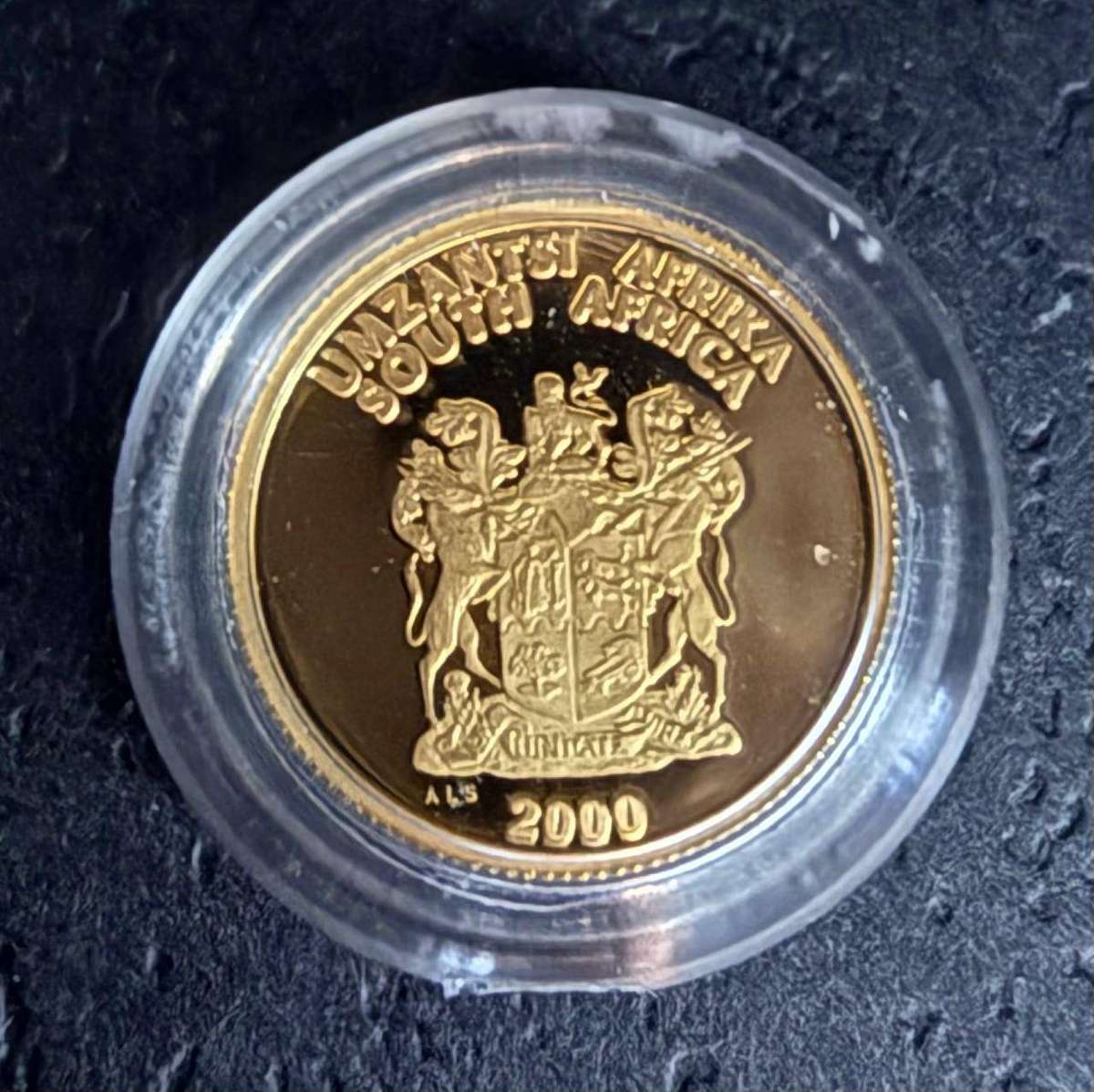 Gold R1 Proof 1/10 ounce - Xhosa Nation Coat of Arms Set -bid PER COIN -winner takes BOTH coins